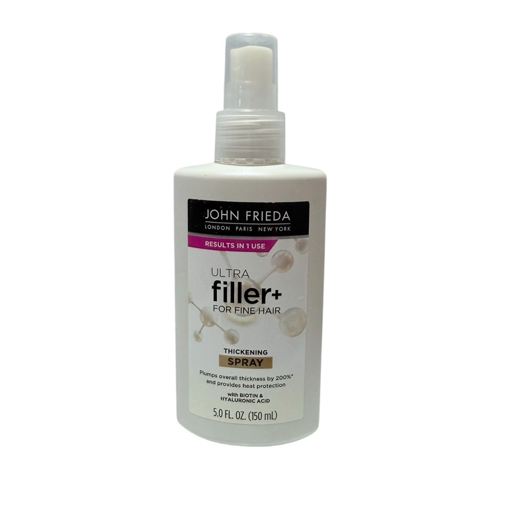 John Frieda Ultra Filler + For Fine Hair Thickening Spray Biotin Hyaluronic 5oz